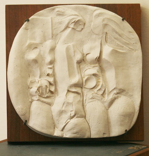 (three close figures - relief)