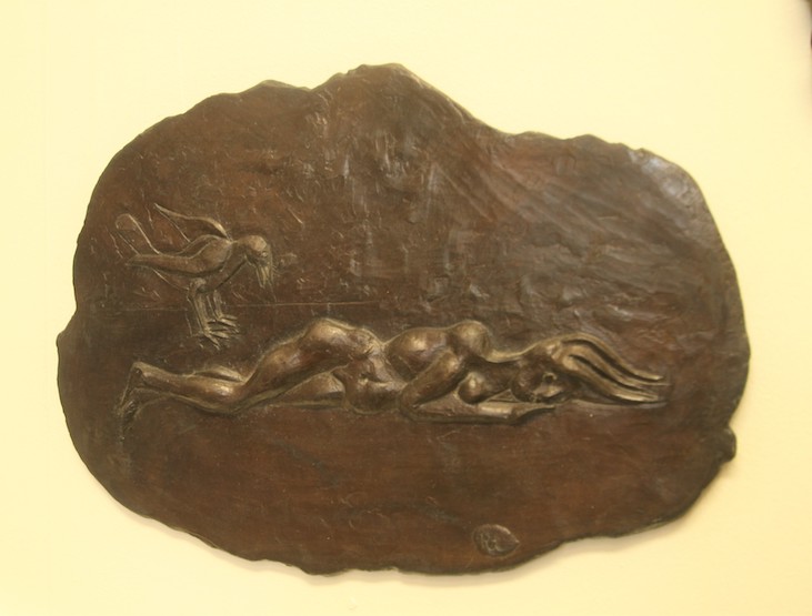 Reclining
Female Figure With Crow